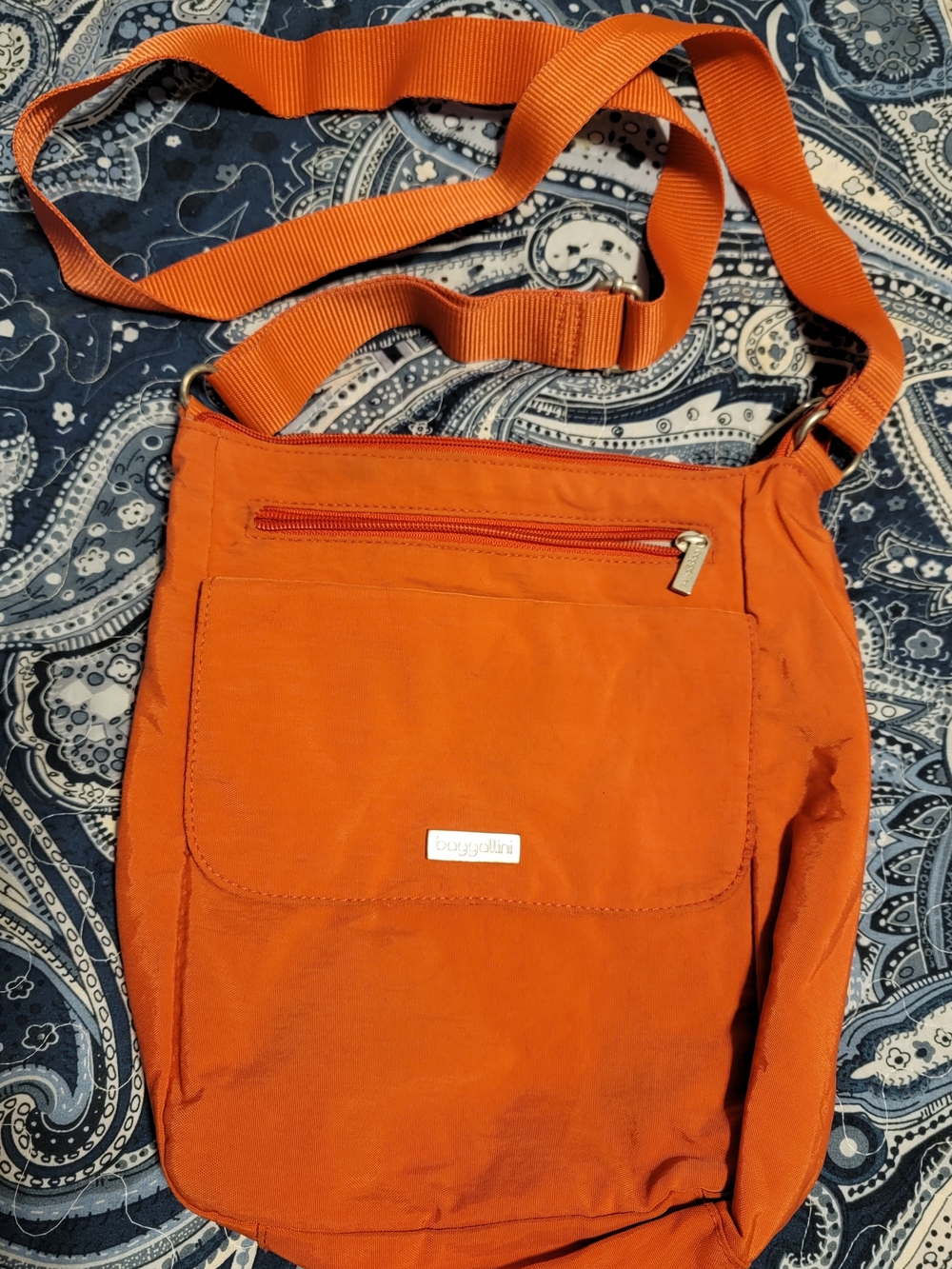 Baggallini Orange Crossbody Messenger Bag